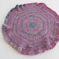 Crocheted Pet Sleeping Mat, Red Multi