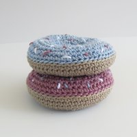 Cotton Squeaky Dog Toy Donut Set for Small Dogs